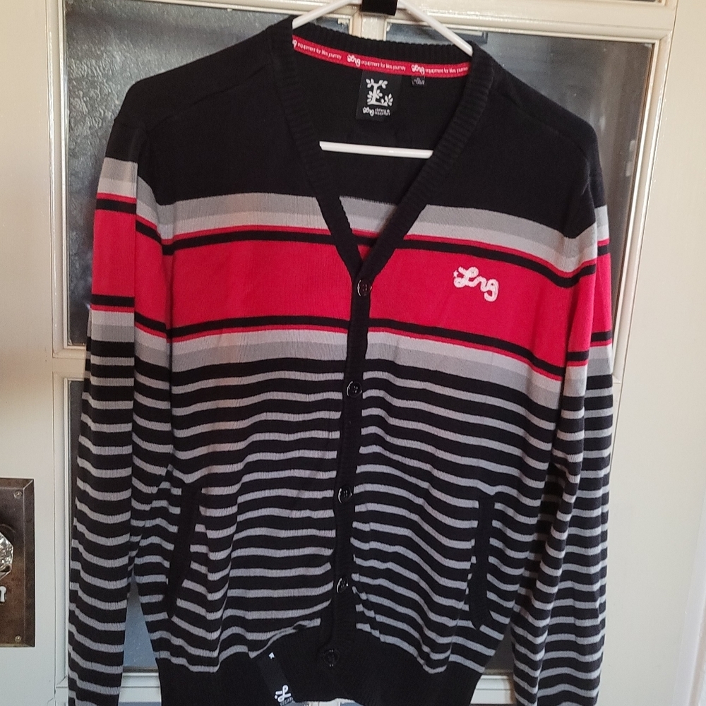 LRG Mens Sweater Cardigan Button Up Sz.S Pre-owned
